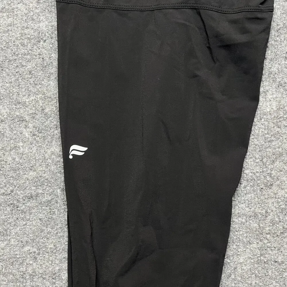 Fabletics Jogger Pants Womens Medium Black Microfiber Elastic Waist Running Gym
